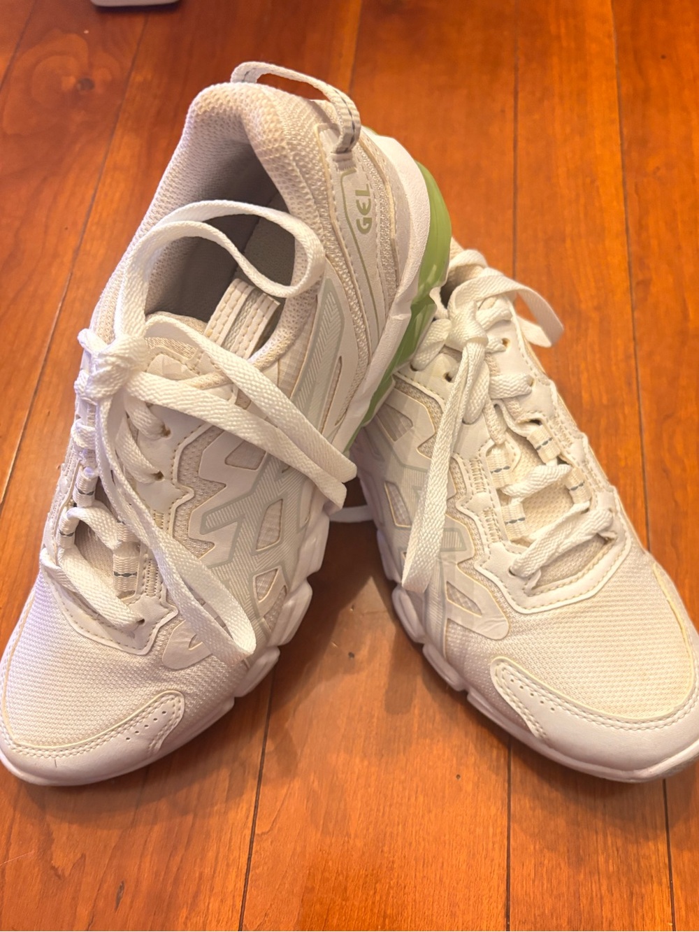 ASICS GEL Quantum 90 3 Women’s White & Green Sneaker Size 7 Athletic